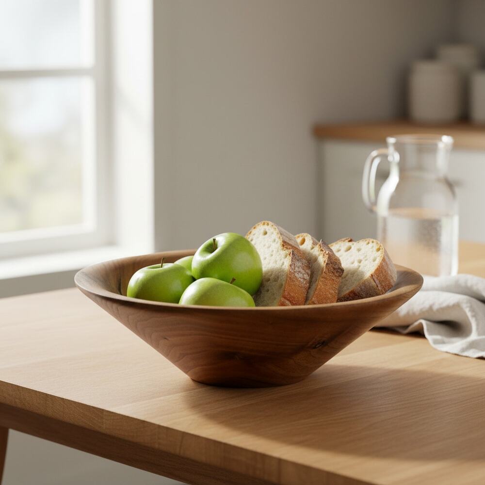 Hand-Turned Butternut Wood Bowl